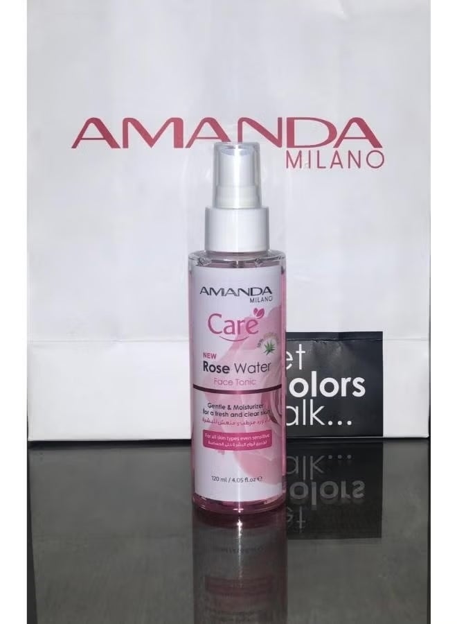 Amanda rose water face tonic for all skin types, even sensitive 120ml