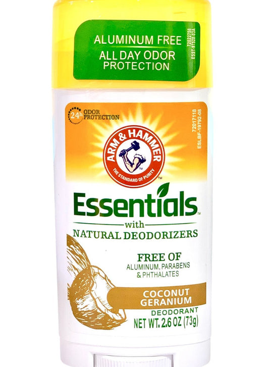 Arm & Hammer Essentials Natural Deodorant, Coconut Geranium -73 g