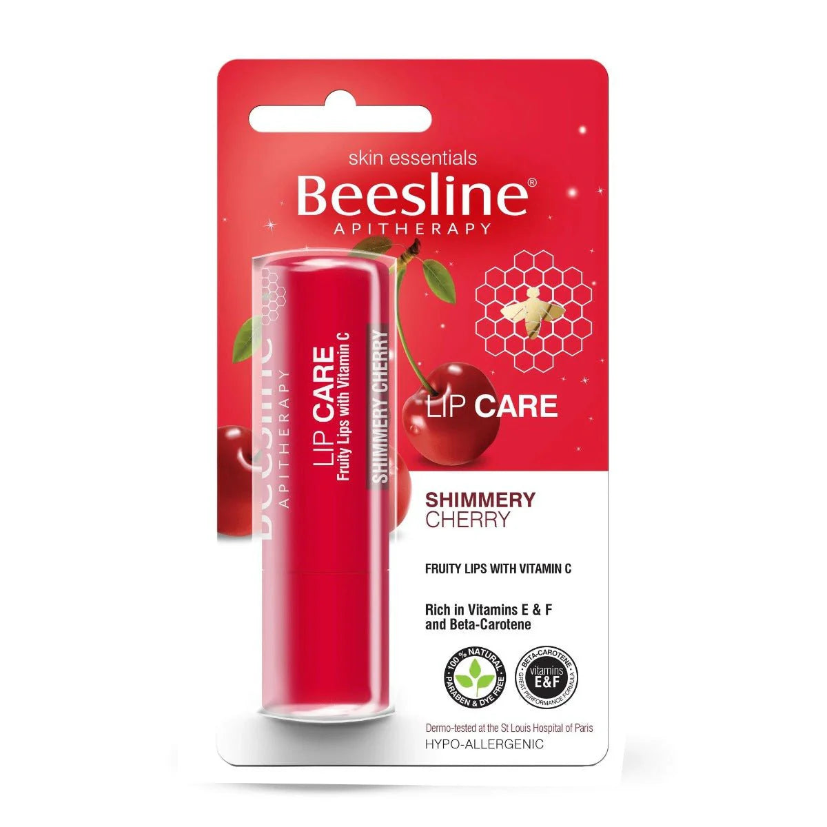BEESLINE LIP BALM SHIMMERY CHERRY 4MG
