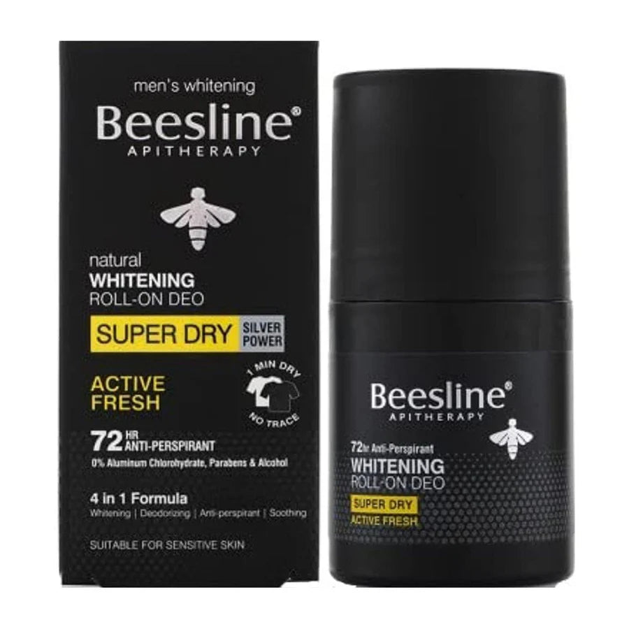 Beesline Natural Whitening Super Dry Active Fresh Roll On Deodorant - 50ml