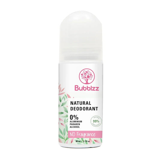 Bubblzz All Natural No Fragrance Roll On Deodorant - 80ml