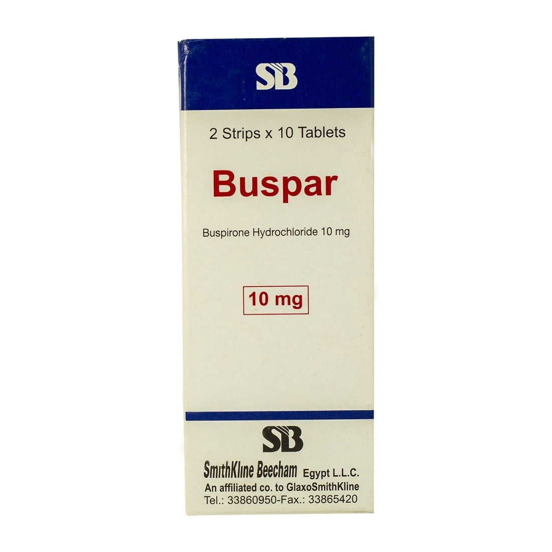 Buspar 10 mg - 20 Tablets – Re3aya Pharmacy