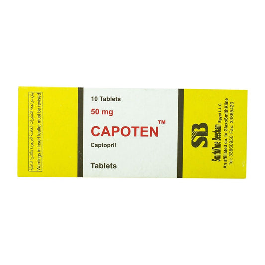 Capoten 50 mg - 10 Tablets