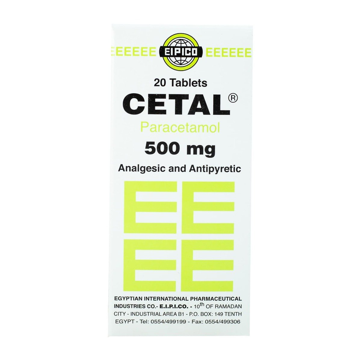 Cetal 500 mg - 20 Tablets