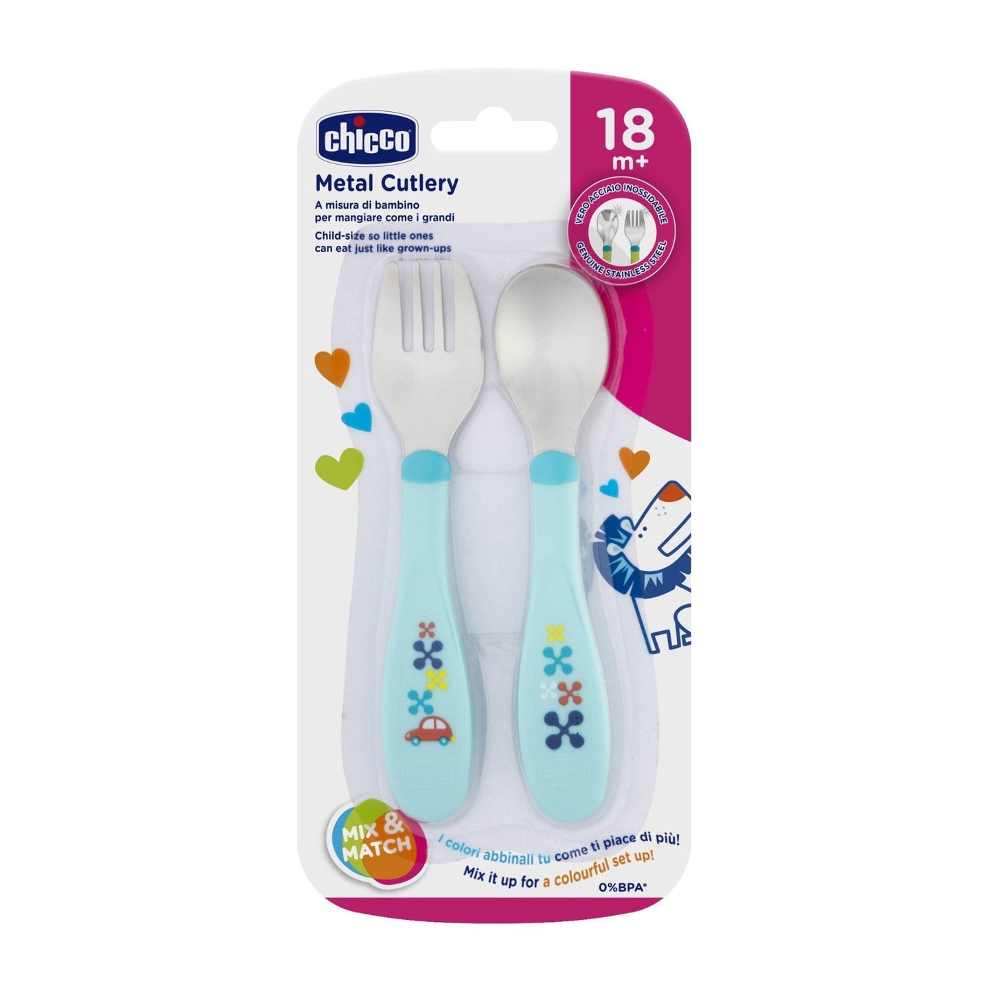 Chicco Metal Cutlery 18m+