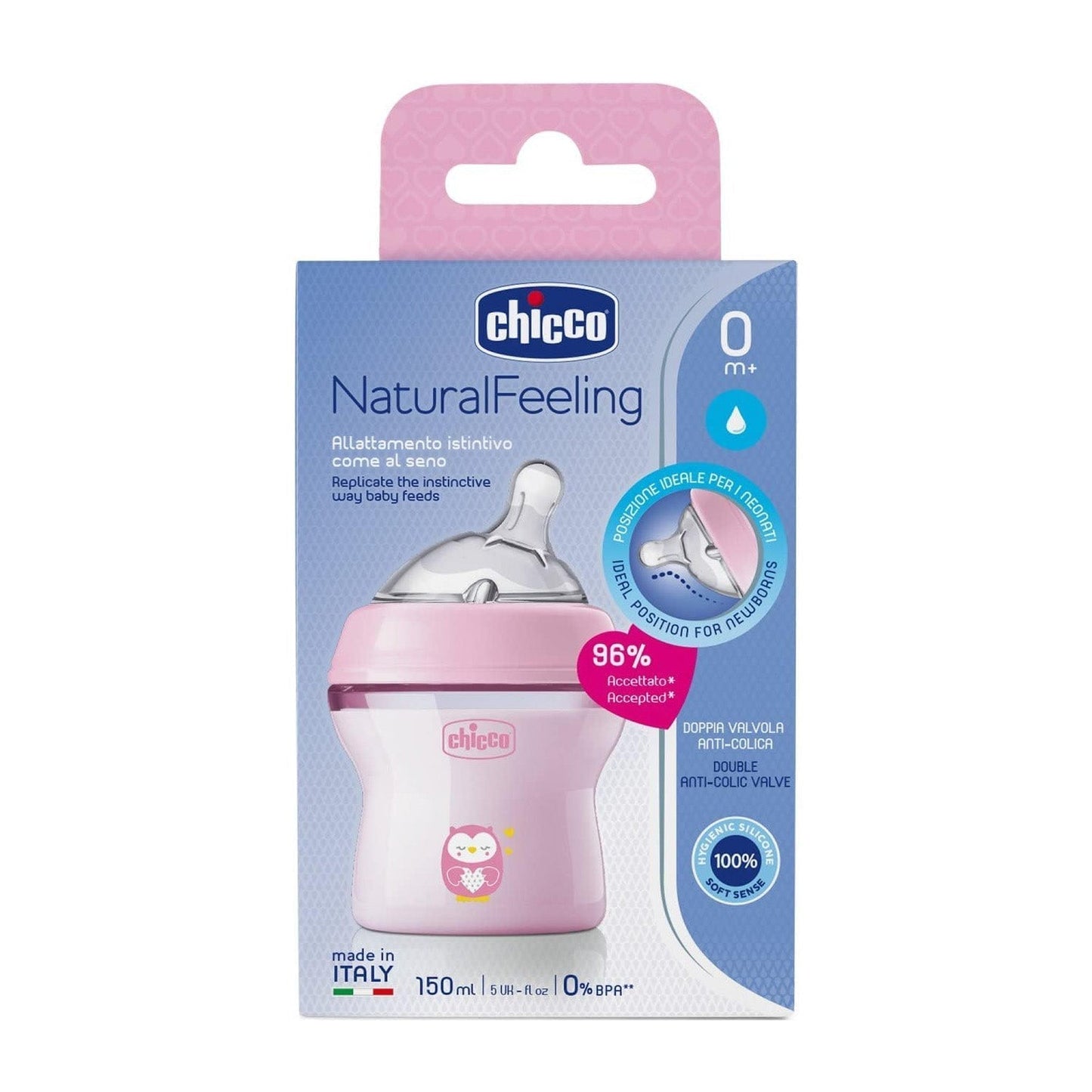 Chicco Natural Feeling 0m+ Slow Flow Bottle - 150ml