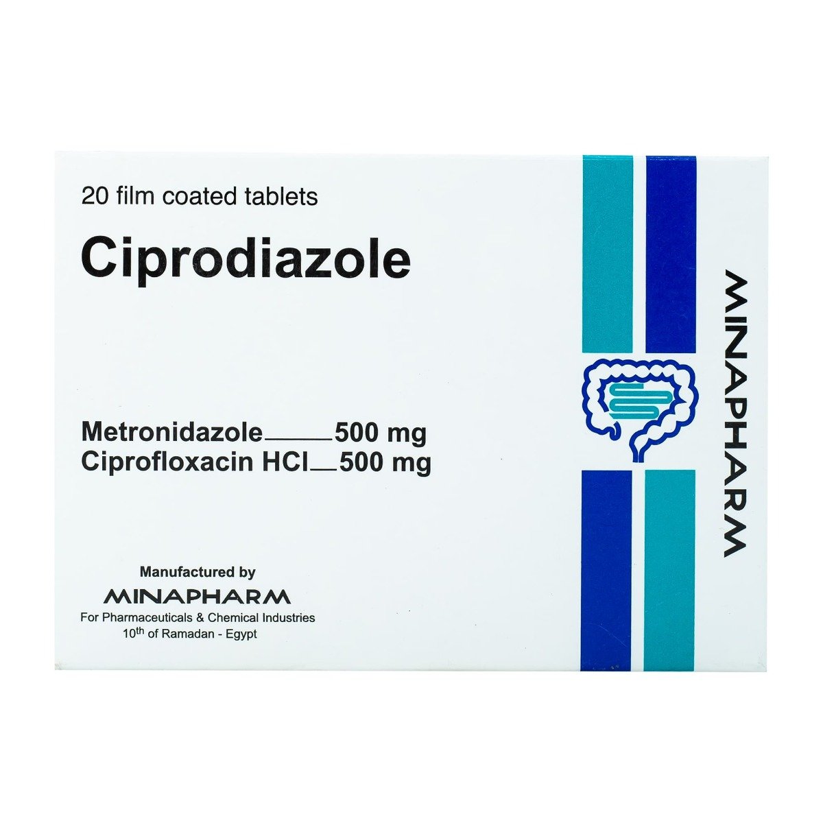 Ciprodiazole 500 mg-500 mg - 20 Tablets