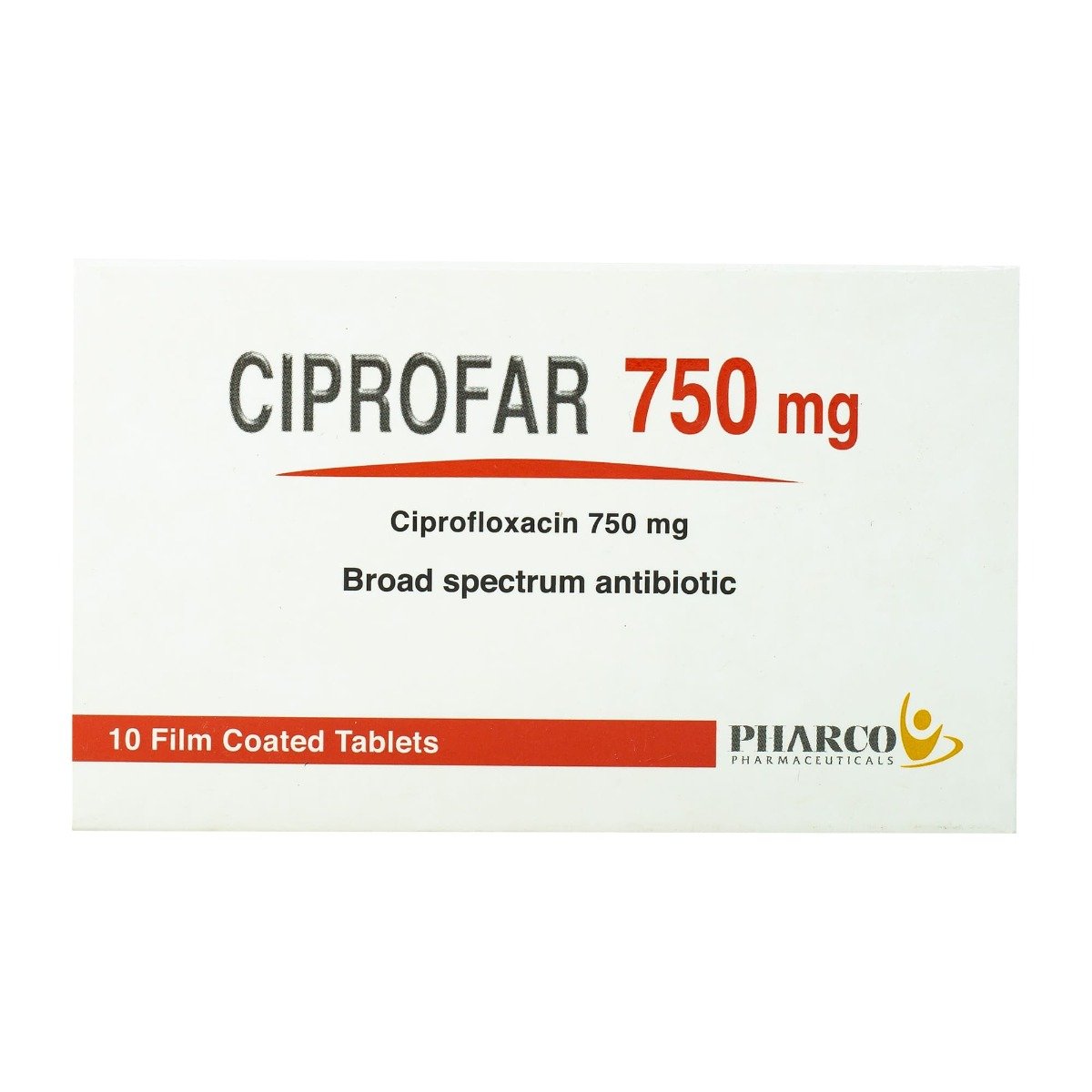 Ciprofar 750 mg - 10 Tablets