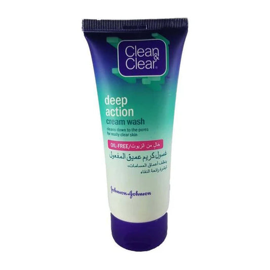 Clean & Clear Deep Cleansing Oil Free Cream Wash - 100ml