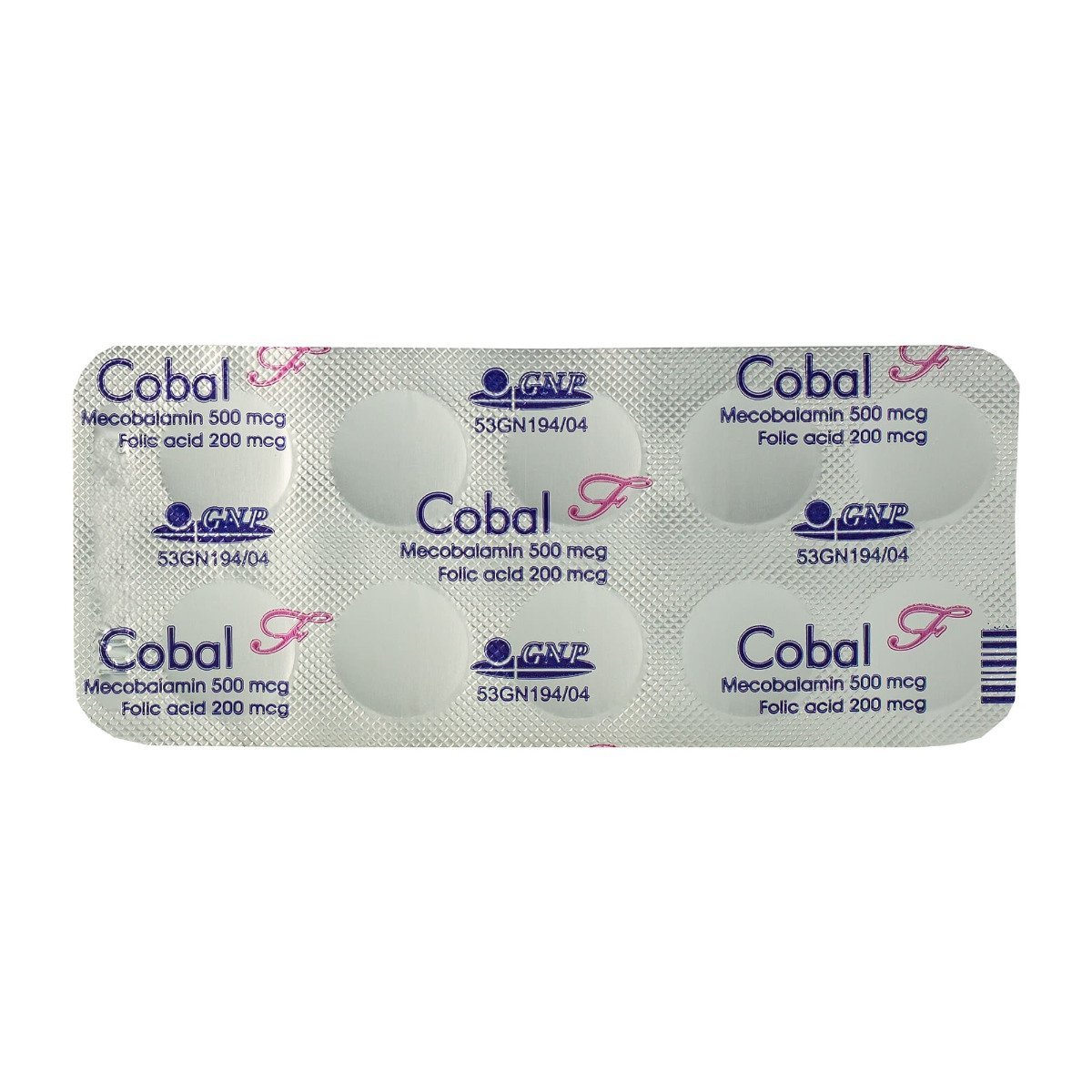 Cobal F 500 mcg-200 mcg - 30 Tablets