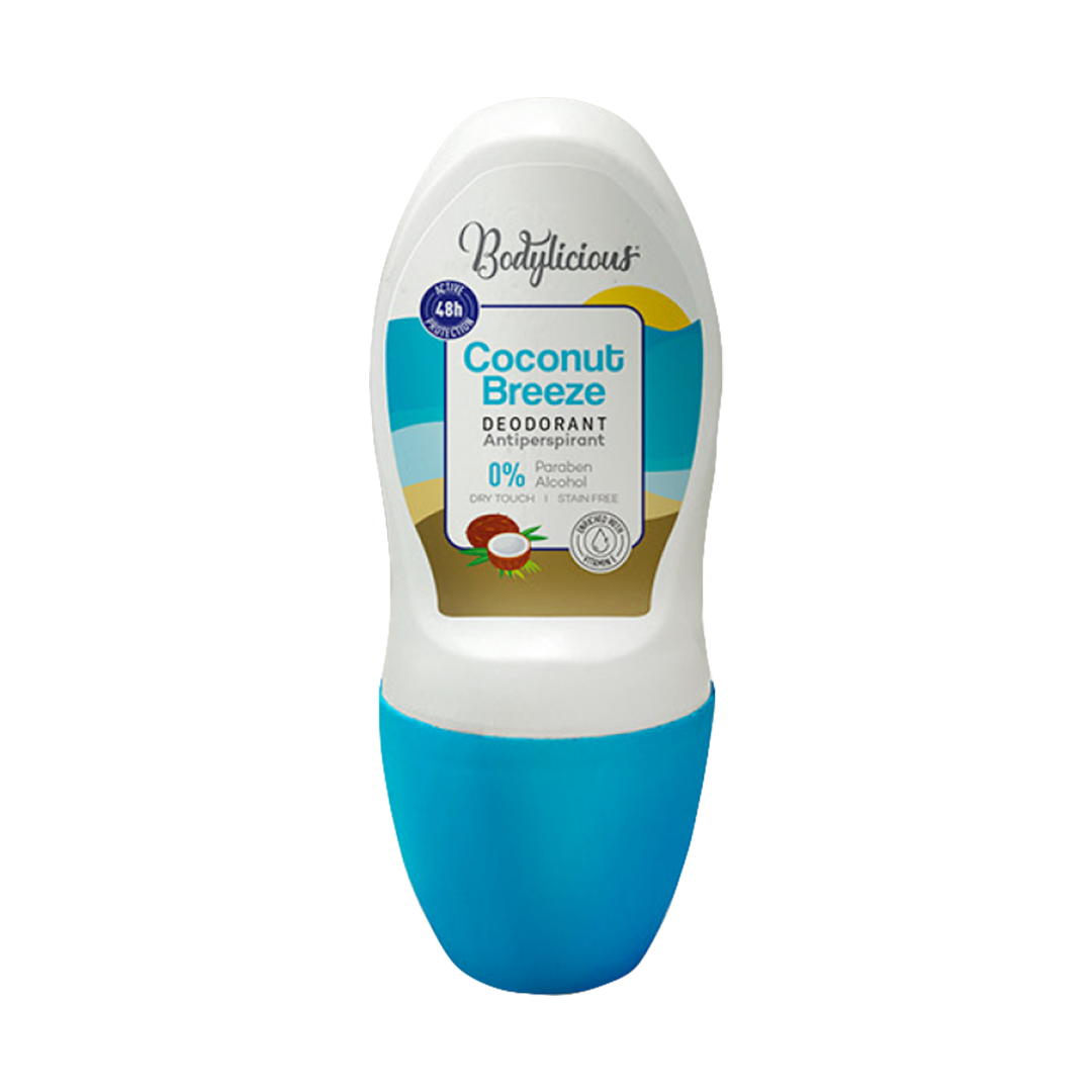 BODYLICIOUS COCONUT BREEZE ANTIPERSPIRANT DEODORANT 50ML