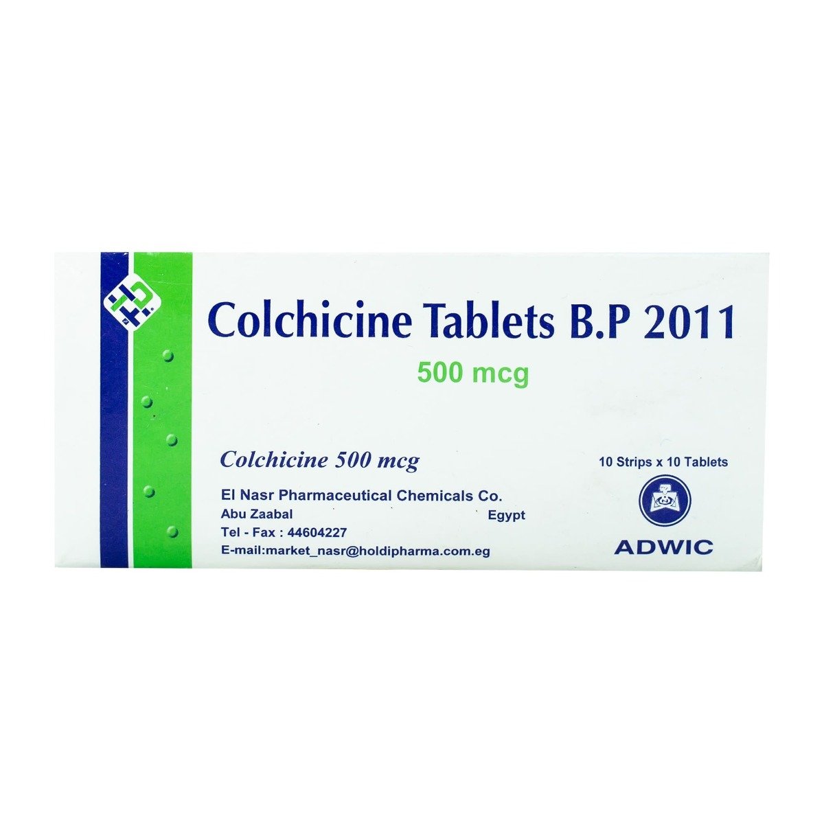 Colchicine 500 mcg - 100 Tablets