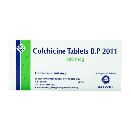 Colchicine 500 mcg - 100 Tablets