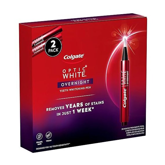 Colgate Optic White Overnight Teeth Whitening Pen - 2 pack