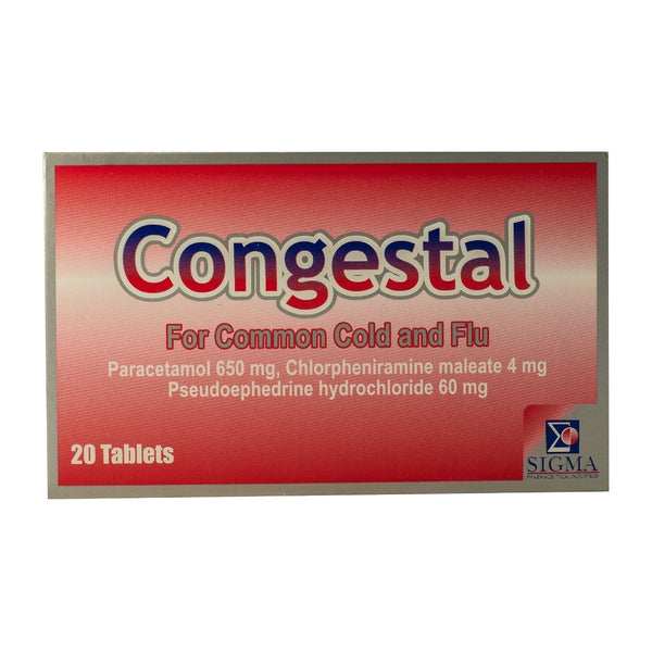 Congestal - 20 Tablets – Re3aya Pharmacy