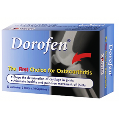 Dorofen ( glucosamine sulfate + potassium chloride + ginkgo biloba dried leaf extract ) 30 capsules