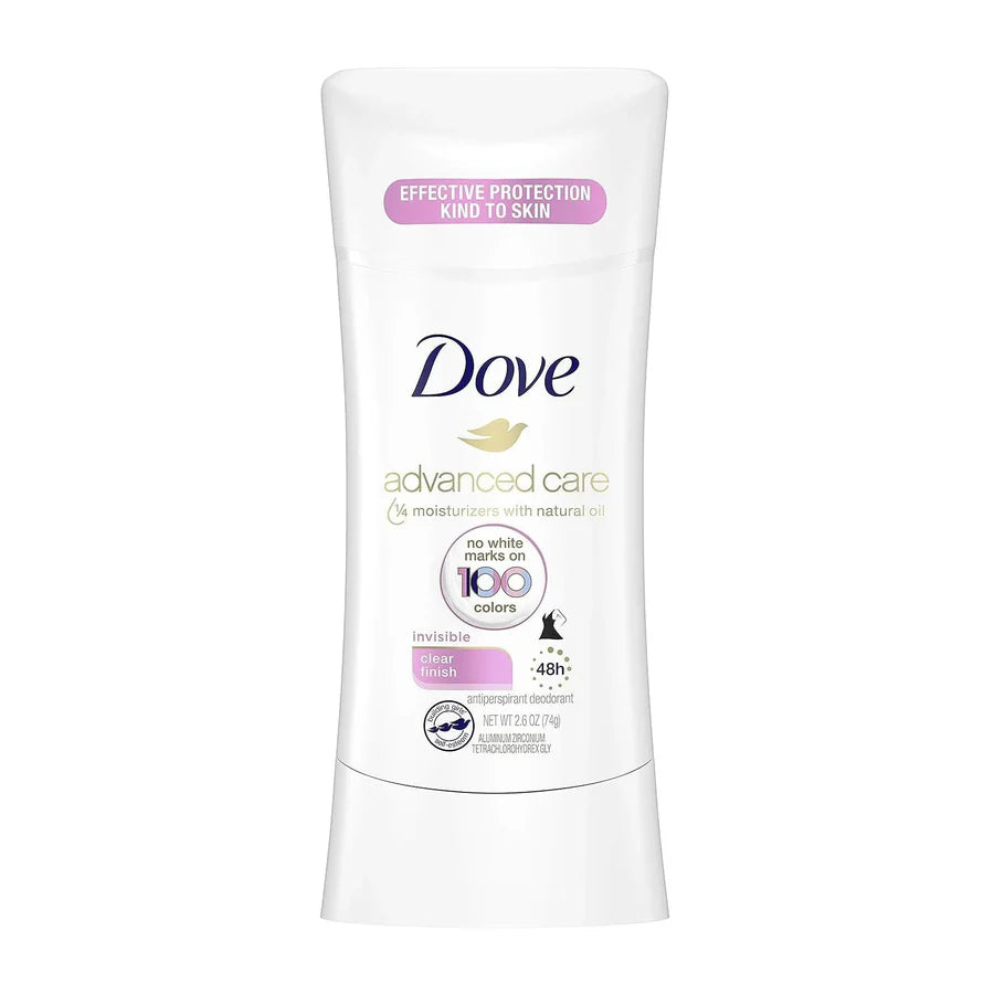 Dove Advanced Care Invisible Clear Finish Antiperspirant Stick - 74gm