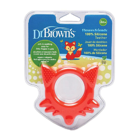 Dr. Brown's Flexees Friends Fox Teether 3m+ - Red