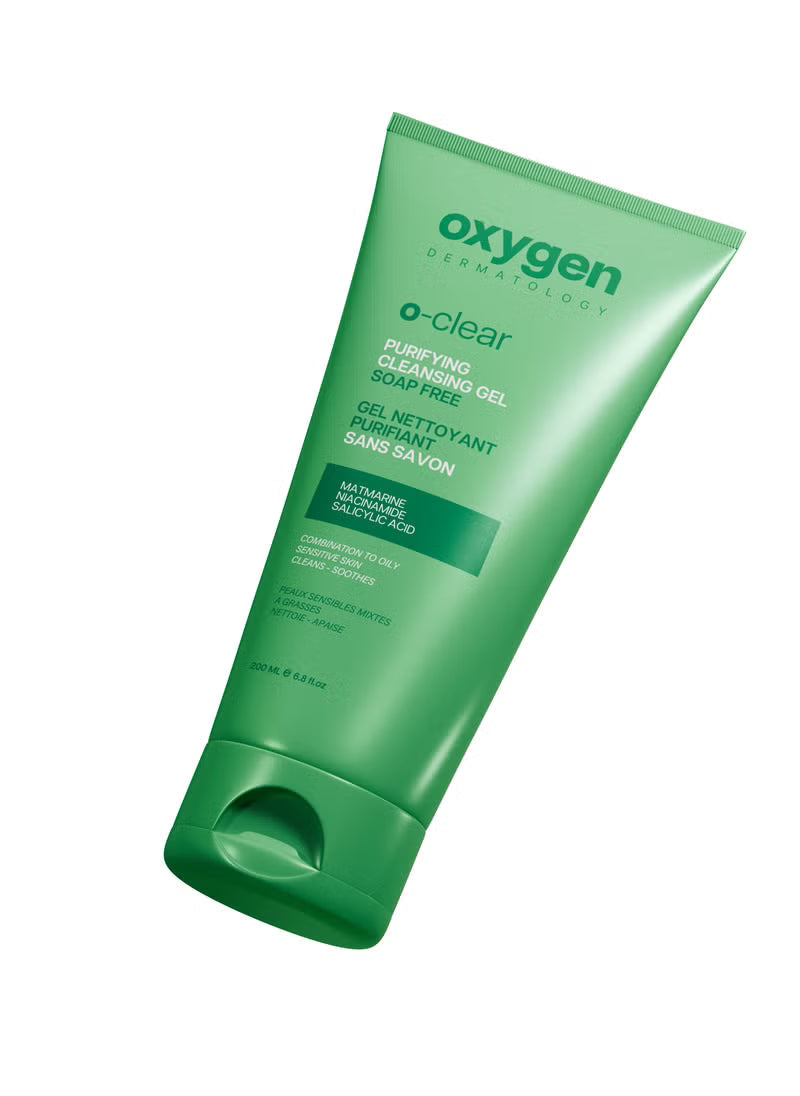 OXYGEN O-CLEAR PURIFYING CLEANSING GEL SOAP FREE 200ML