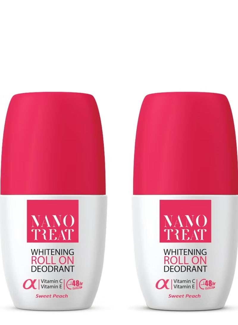 Nano Treat roll on deo sweet peach scent 1+1 50ml