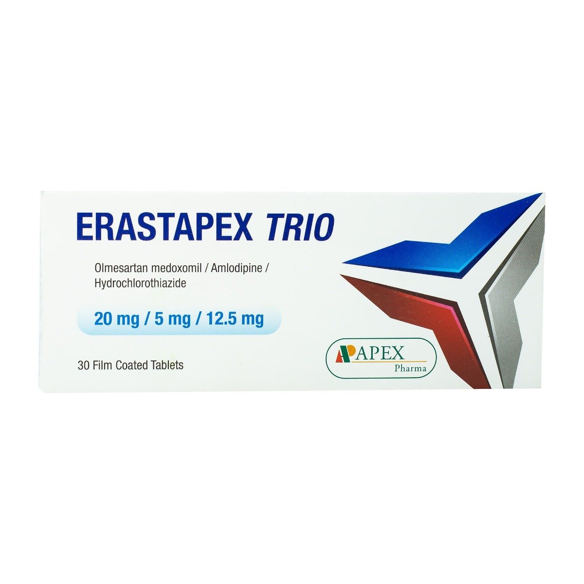 Erastapex Trio 5 mg-20 mg-12.5 mg - 30 Tablets