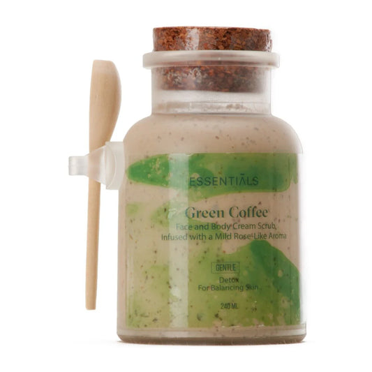 Essentials Green Coffee Face and Body Cream Scrub - 240ml