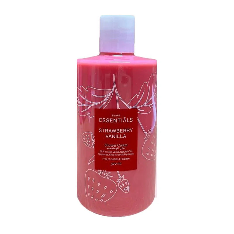 Essentials Strawberry Vanilla Shower Cream – 500ml