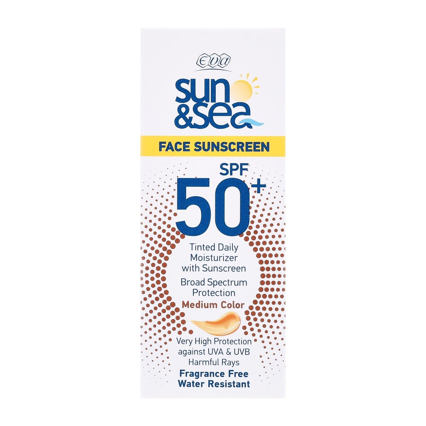 Eva Sun and Sea Tinted Medium Color SPF 50 Face Sunscreen – 40ml