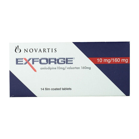 Exforge 10 mg-160 mg - 14 Tablets