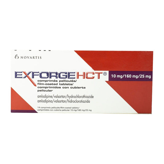 Exforge HCT 10 mg-160 mg-25 mg - 14 Tablets