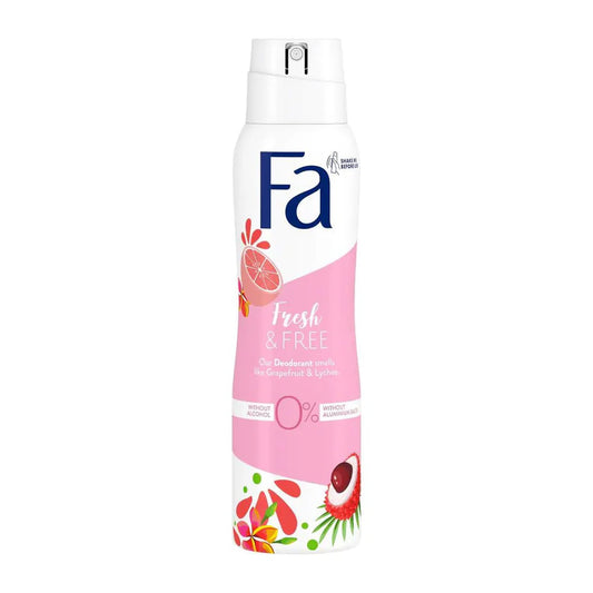 Fa Freshly Free Grapefruit & Lychee Scent 48H Deo Spray - 150ml