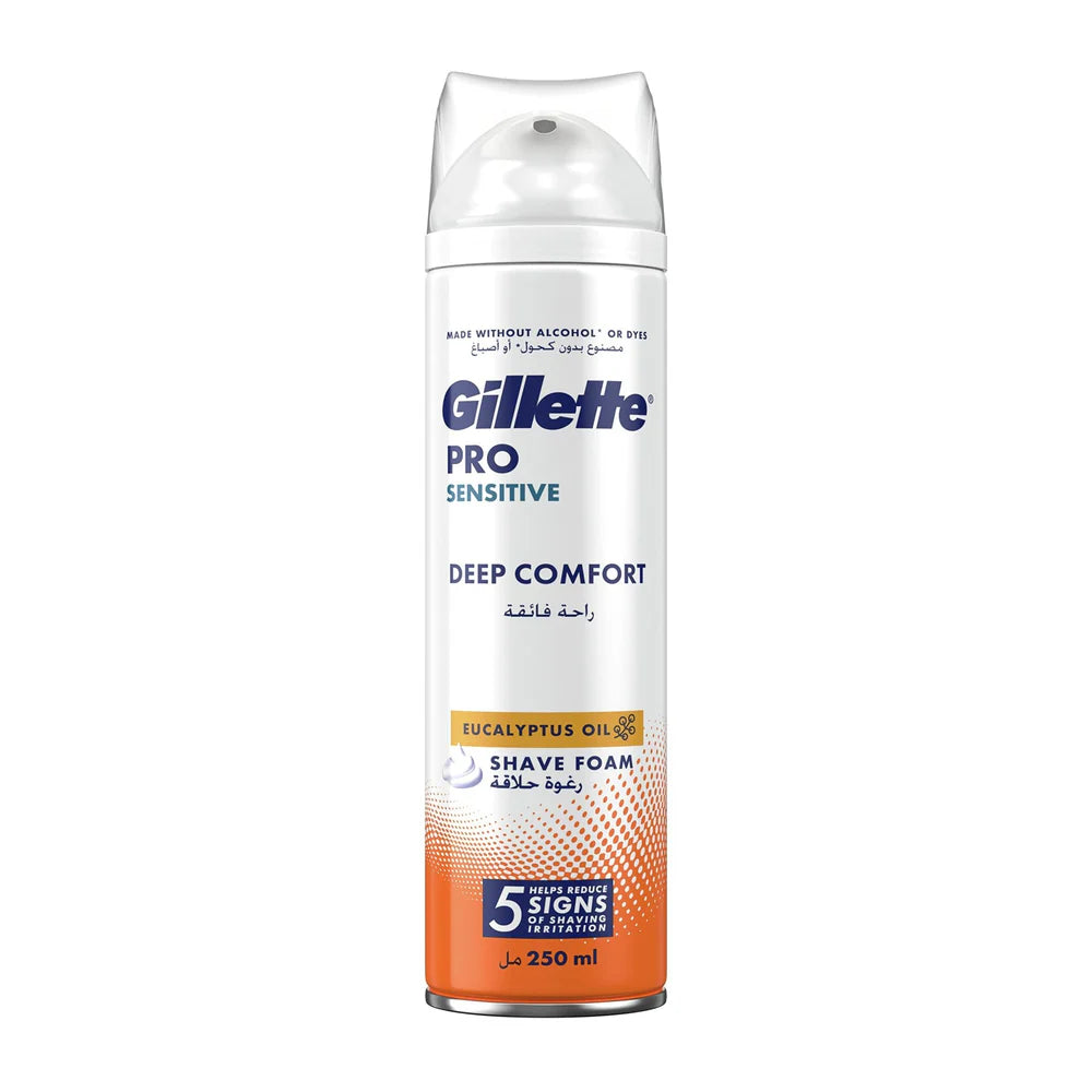 Gillette Pro Sensitive Deep Comfort Shave Foam - 200ml