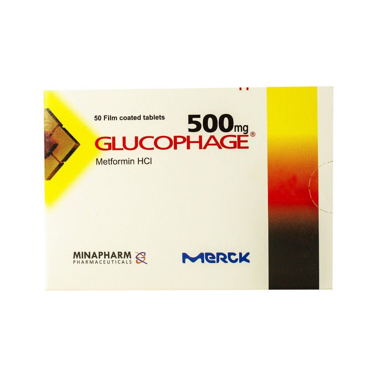 Glucophage 500 mg - 50 Tablets