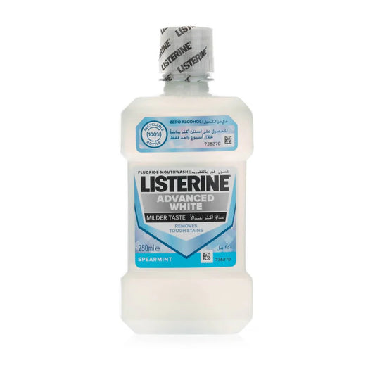 Listerine Advanced White Milder Taste Fluoride Mouthwash 250 ml