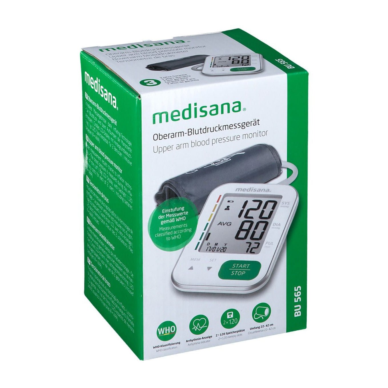 Medisana Upper Arm Blood Pressure Monitor - BU565