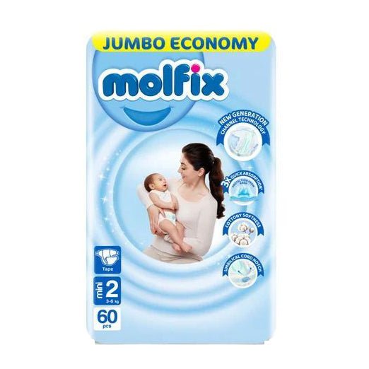 Molfix Size (2) Mini 3-6kg Diapers - 60pcs