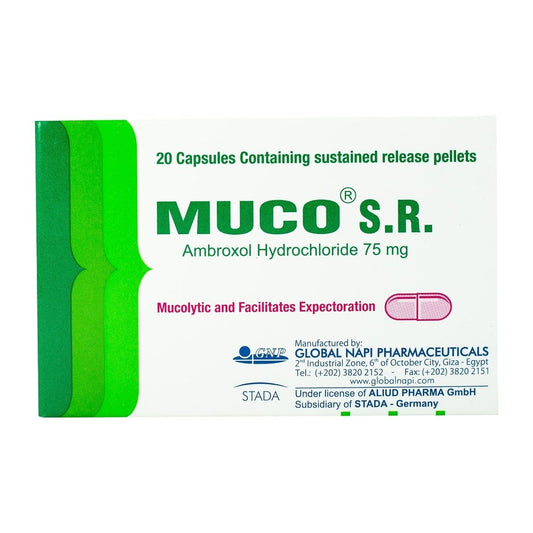 Muco SR 75 mg - 20 Capsules