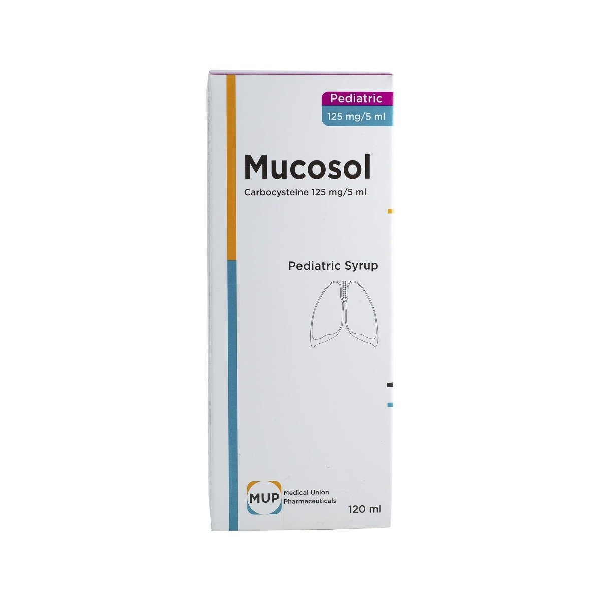 Mucosol 125 mg-5 ml Pediatric Syrup - 120 ml