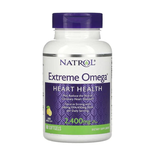 Natrol Extreme Omega Heart Health 2400 mg Lemon - 60 Softgels