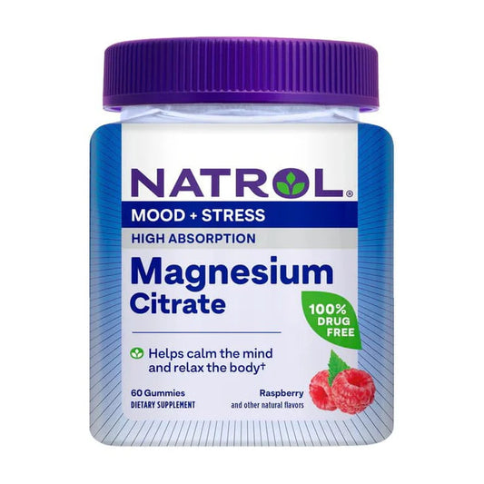 Natrol Magnesium Citrate Raspberry - 60 Gummies