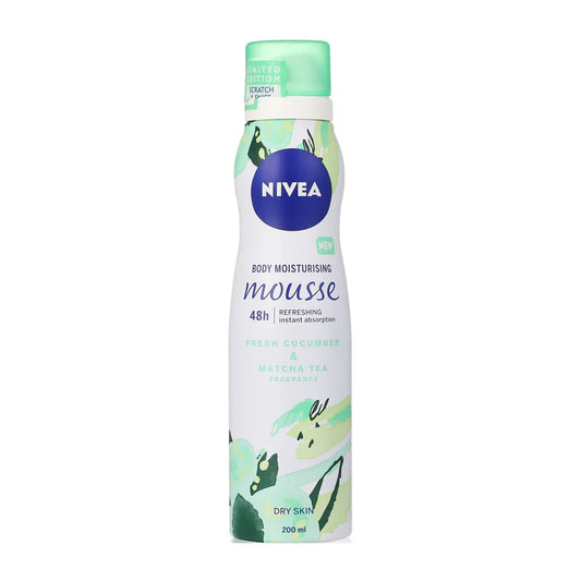 Nivea Cucumber and Matcha Tea Body Moisturising Mousse Spray For Dry Skin - 200ml