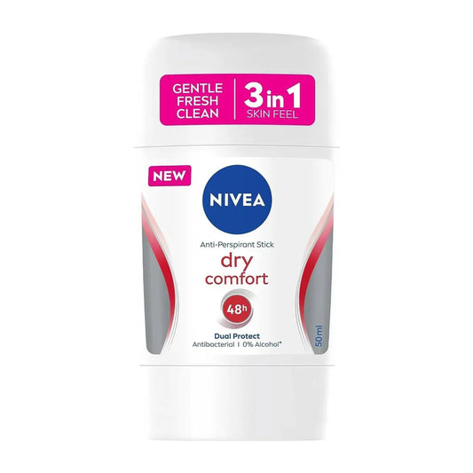 Nivea Dry Comfort 3 In 1 48H Dual Protect Antiperspirant Stick – 50ml