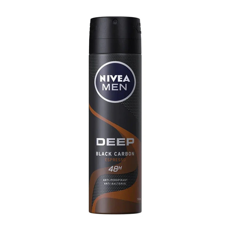 Nivea Men Deep Black Carbon Espresso 48H Spray - 150ml