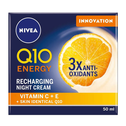 Nivea Q10 Energy 3x Anti-Oxidant Recharging Night Cream - 50ml