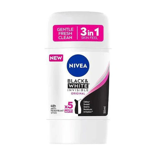 Nivea Women Black & White Invisible Original 48H Anti-Perspirant Stick - 50ml