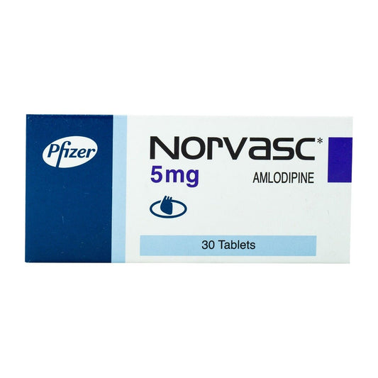 Norvasc 5 mg - 30 Tablets