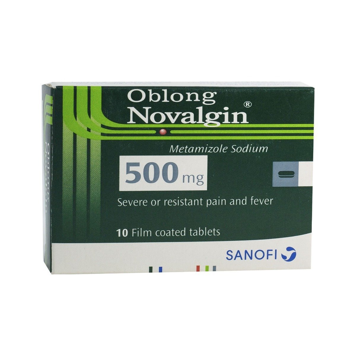 Novalgin Oblong 500 mg - 10 Tablets