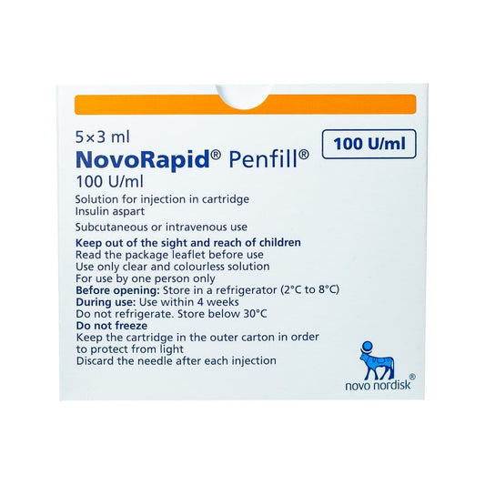 Novorapid Penfill 100 IU-ml 3 ml - 5 Cartridges