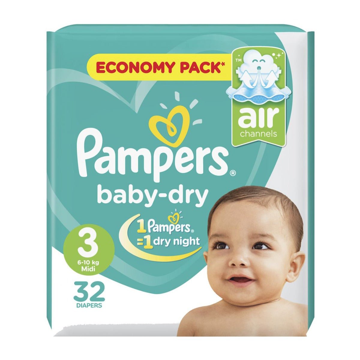 Pampers New Baby Dry Size (3) 6-10kg Midi