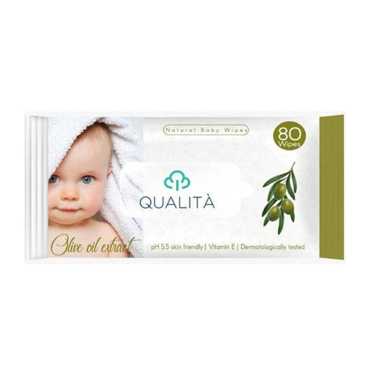 Qualita Nature Baby olive oil Extract Wipes – 80 Wipes